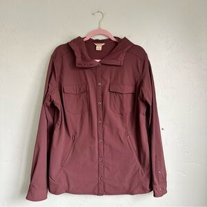 Duluth Trading Co Women's Flexpedition Shirt Jacket Grape Wine Purple Size Large